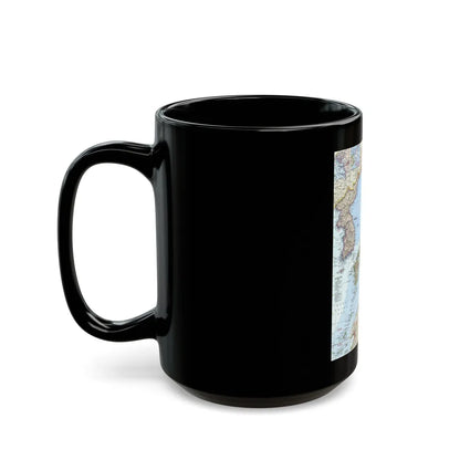 Japan and Korea (1960) (Map) Black Coffee Mug-Go Mug Yourself