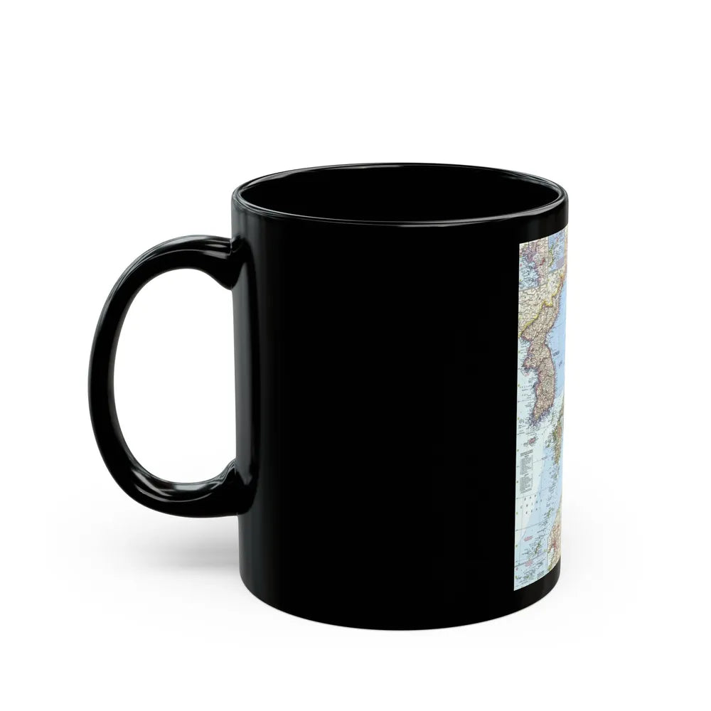 Japan and Korea (1960) (Map) Black Coffee Mug-Go Mug Yourself