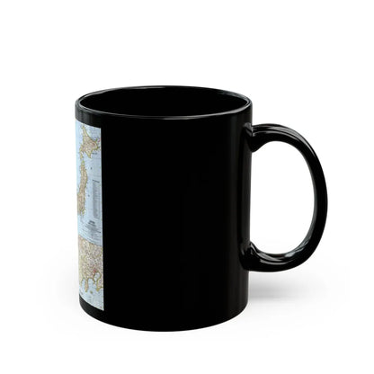 Japan and Korea (1960) (Map) Black Coffee Mug-Go Mug Yourself