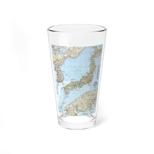 Japan and Korea (1960) (Map) Pint Glass 16oz 16oz - Go Mug Yourself