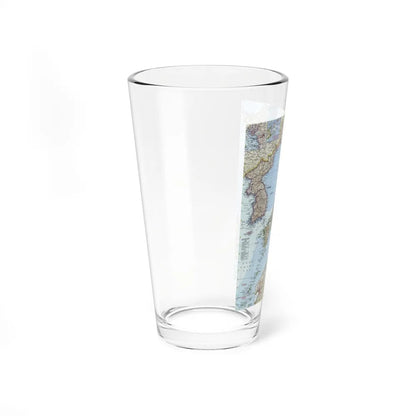 Japan and Korea (1960) (Map) Pint Glass 16oz-Go Mug Yourself