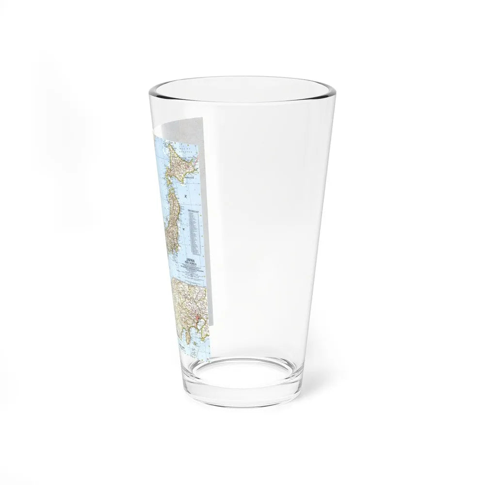 Japan and Korea (1960) (Map) Pint Glass 16oz-Go Mug Yourself