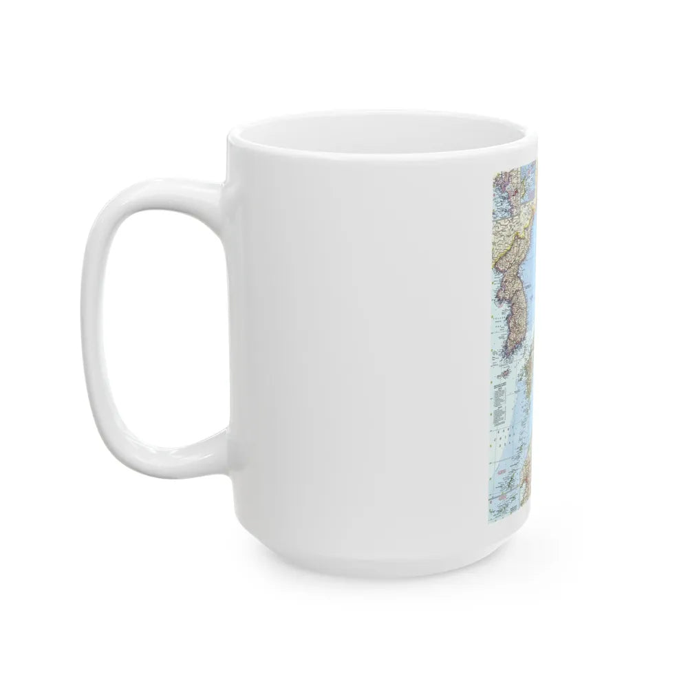 Japan and Korea (1960) (Map) White Coffee Mug-Go Mug Yourself