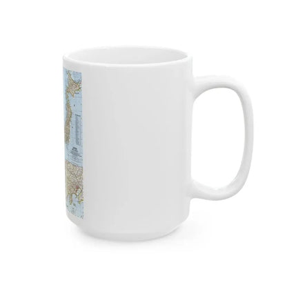 Japan and Korea (1960) (Map) White Coffee Mug - Go Mug Yourself