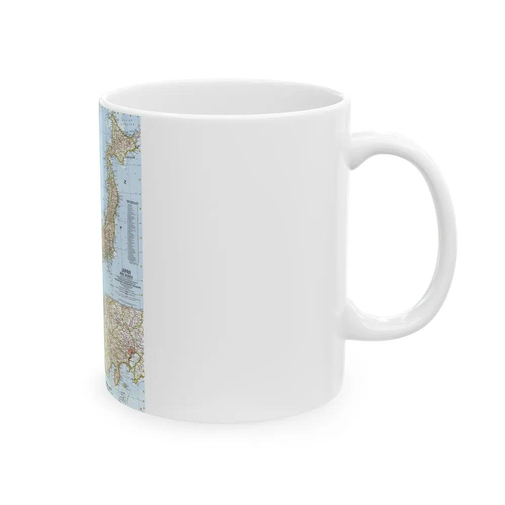 Japan and Korea (1960) (Map) White Coffee Mug-Go Mug Yourself