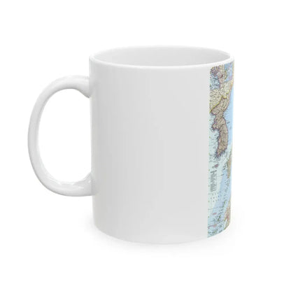 Japan and Korea (1960) (Map) White Coffee Mug - Go Mug Yourself