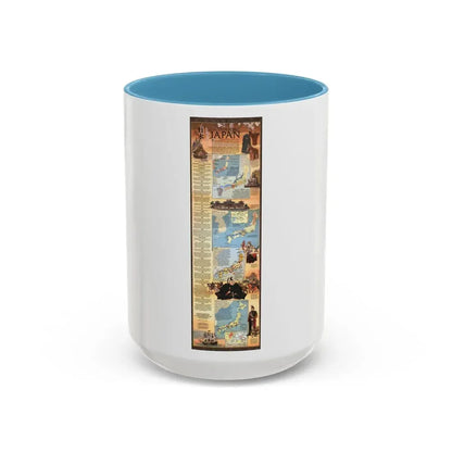 Japan - Historical (1984) (Map) Accent Coffee Mug 15oz Light Blue - Go Mug Yourself
