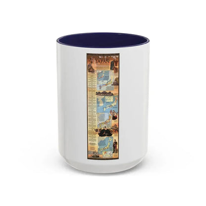 Japan - Historical (1984) (Map) Accent Coffee Mug 15oz Navy - Go Mug Yourself