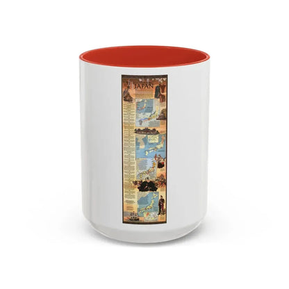 Japan - Historical (1984) (Map) Accent Coffee Mug 15oz Red - Go Mug Yourself