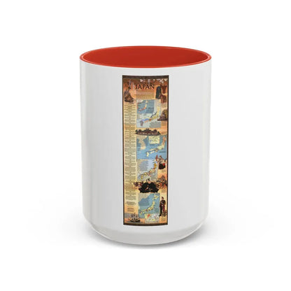 Japan - Historical (1984) (Map) Accent Coffee Mug 15oz Red - Go Mug Yourself