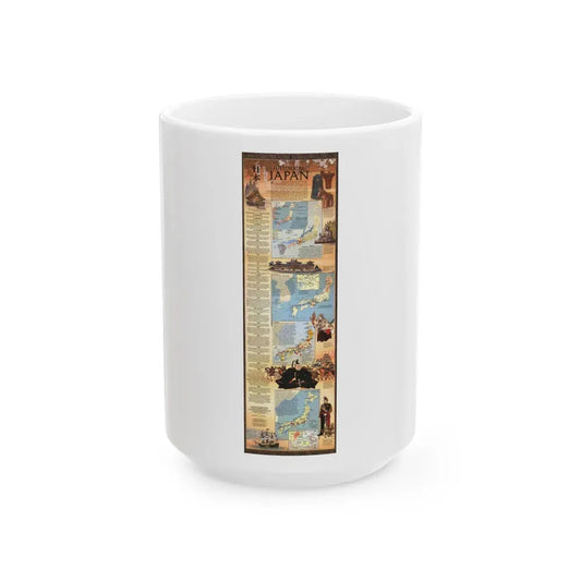 Japan - Historical (1984) (Map) White Coffee Mug 15oz - Go Mug Yourself