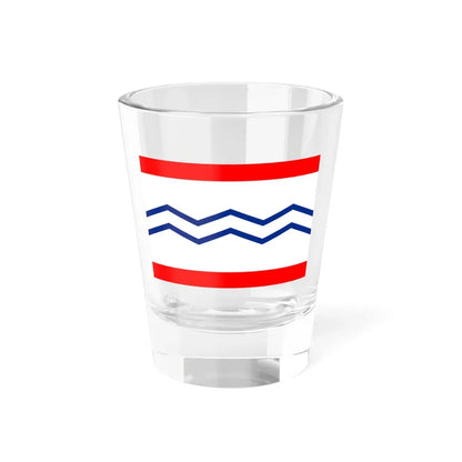 工作船旗白地紺山形紅縁 (Japan) Shot Glass 1.5oz 1.5oz - Go Mug Yourself