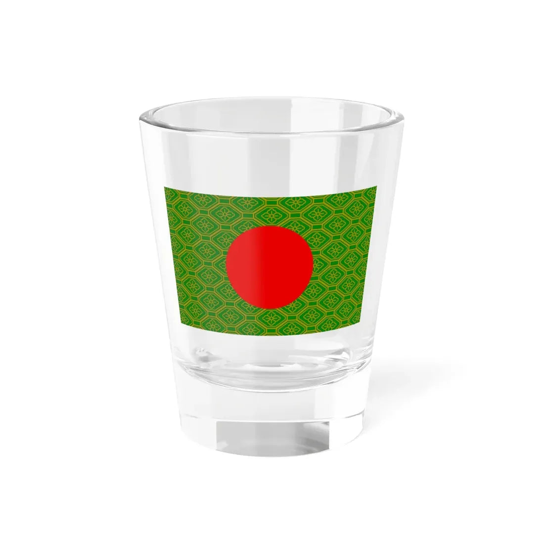 青地錦布紅日章 (Japan) Shot Glass 1.5oz 1.5oz - Go Mug Yourself
