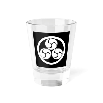 Japanese Crest maru ni mitumori migi mitu Tomoe (Japan) (Coat of Arms) Shot Glass 1.5oz 1.5oz - Go Mug Yourself