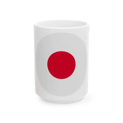 Japanese flag rounded (Japan) White Coffee Mug 15oz - Go Mug Yourself