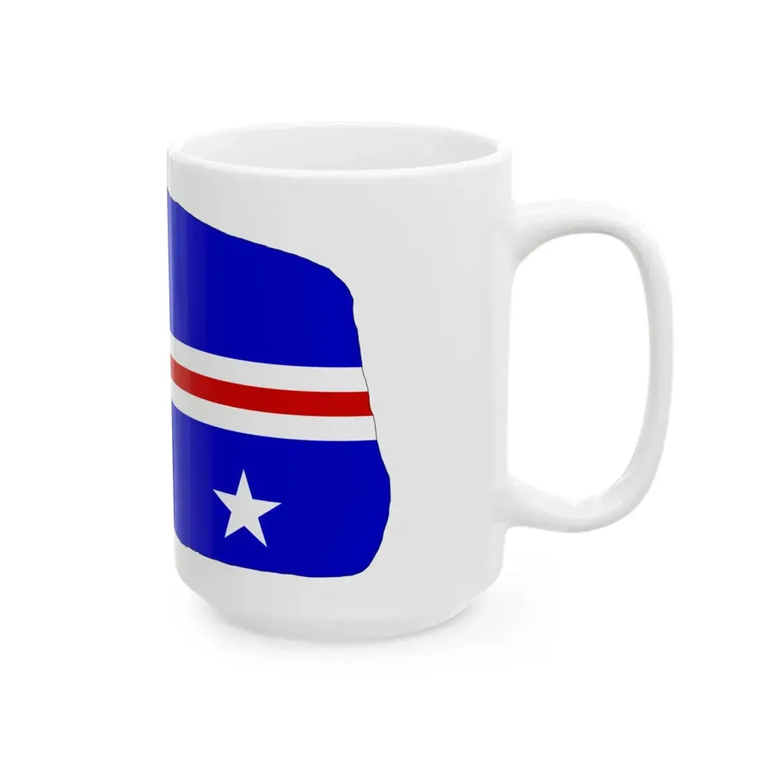 Jarvis Island flag map local (United States) White Coffee Mug - Go Mug Yourself