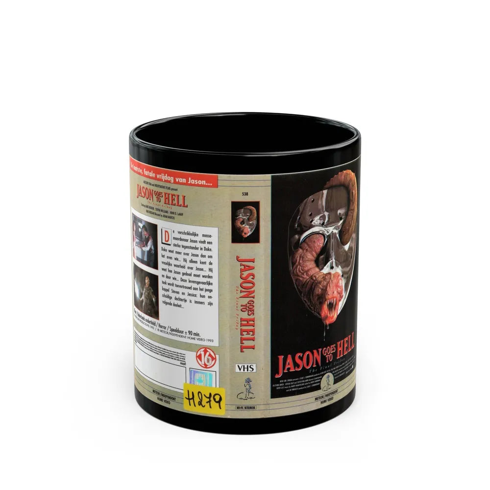 JASON GOES TO HELL (VHS COVER) - Black Coffee Mug-11oz-Go Mug Yourself