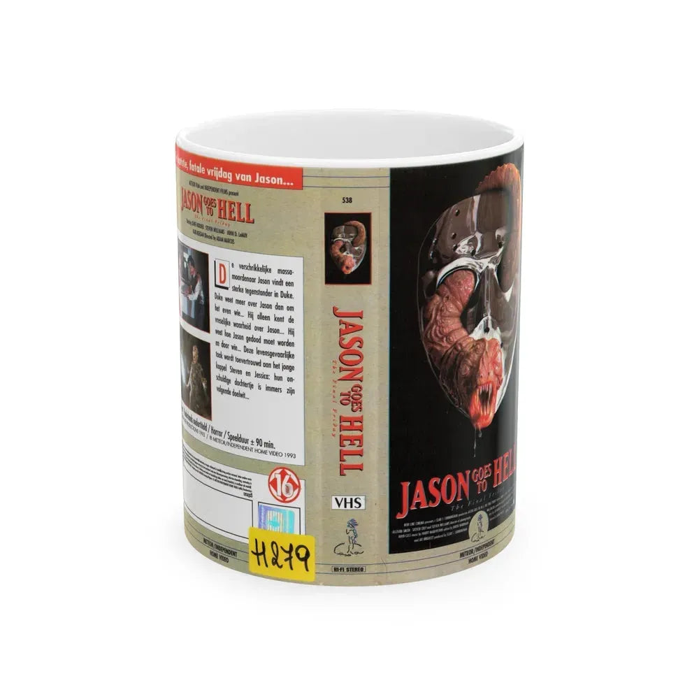 JASON GOES TO HELL (VHS COVER) - White Coffee Mug 11oz - Go Mug Yourself