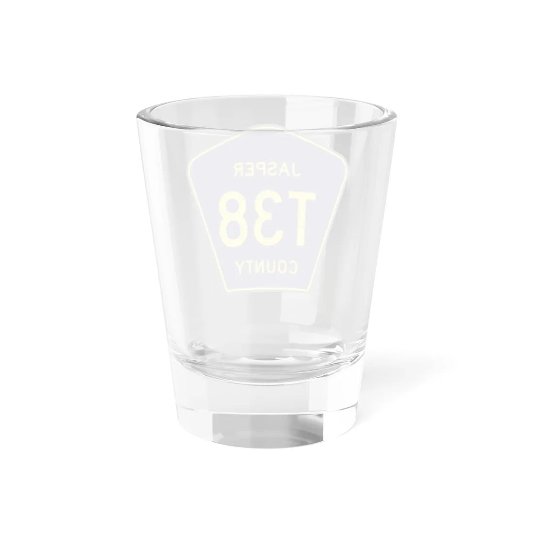 Jasper County Route T38 IA (Iowa) (Road Sign) Shot Glass 1.5oz - Go Mug Yourself