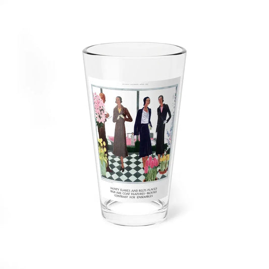 Jaunty Flares And Belts Placed..., McCall's, April 1930 - Pint Glass 16oz 16oz - Go Mug Yourself