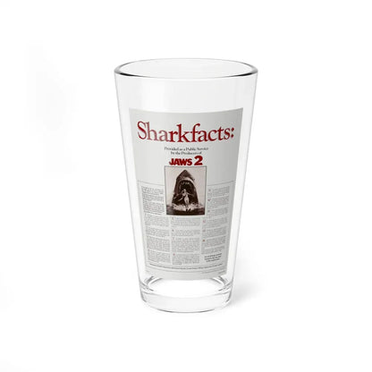JAWS 2 (TEASER) 1978 Movie Poster - Pint Glass 16oz 16oz - Go Mug Yourself