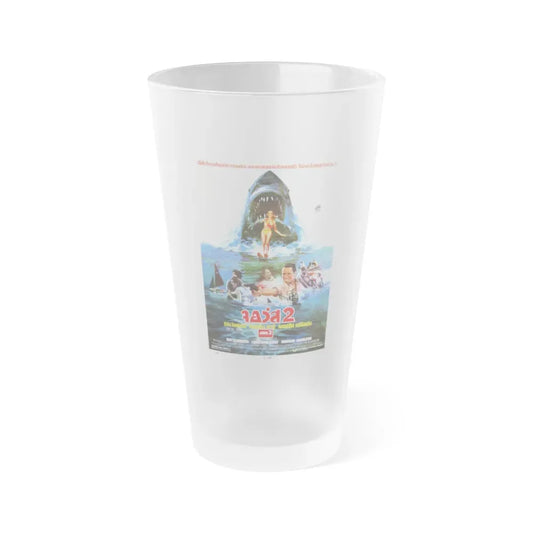 JAWS 2 (THAI) 1987 Movie Poster - Frosted Pint Glass 16oz 16oz Frosted - Go Mug Yourself