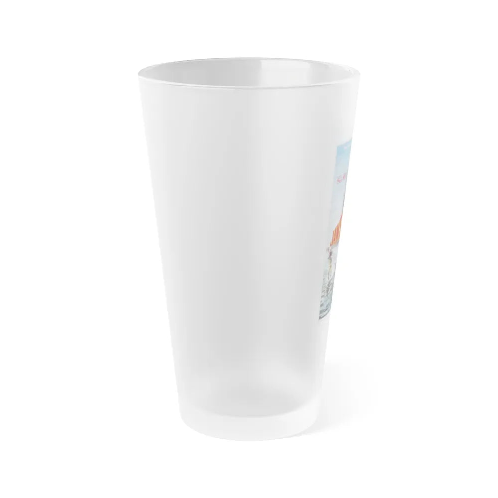 JAWS 3-D 1983 Movie Poster - Frosted Pint Glass 16oz-Go Mug Yourself