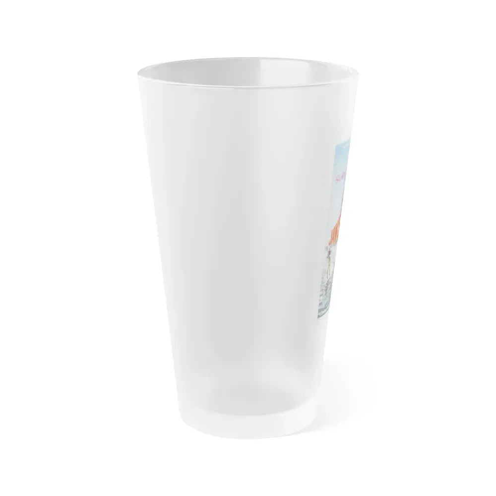 JAWS 3-D 1983 Movie Poster - Frosted Pint Glass 16oz - Go Mug Yourself