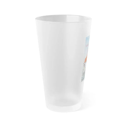 JAWS 3-D 1983 Movie Poster - Frosted Pint Glass 16oz - Go Mug Yourself