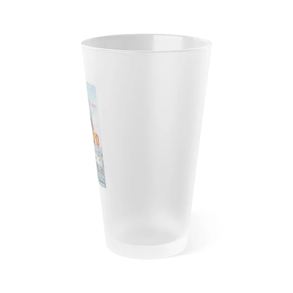 JAWS 3-D 1983 Movie Poster - Frosted Pint Glass 16oz-Go Mug Yourself