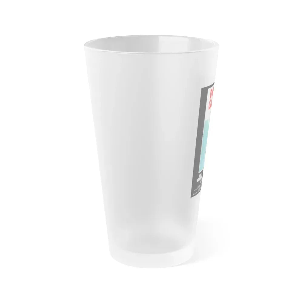 JAWS (DANISH) 1975 Movie Poster - Frosted Pint Glass 16oz - Go Mug Yourself
