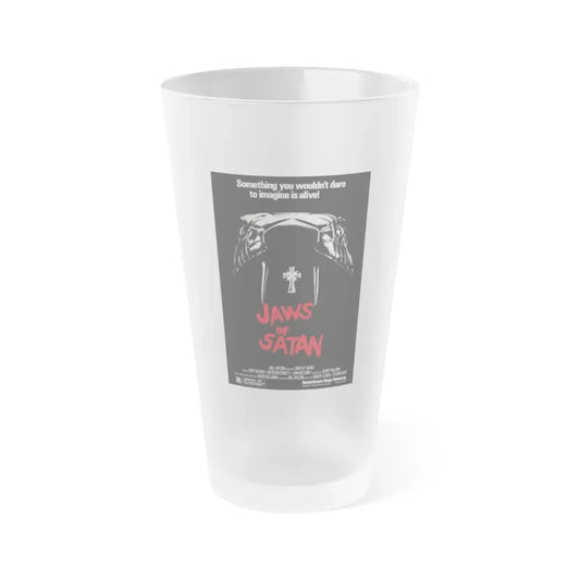 JAWS OF SATAN 1981 Movie Poster - Frosted Pint Glass 16oz 16oz Frosted - Go Mug Yourself
