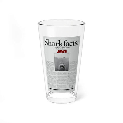 JAWS (TEASER) 1975 Movie Poster - Pint Glass 16oz 16oz - Go Mug Yourself