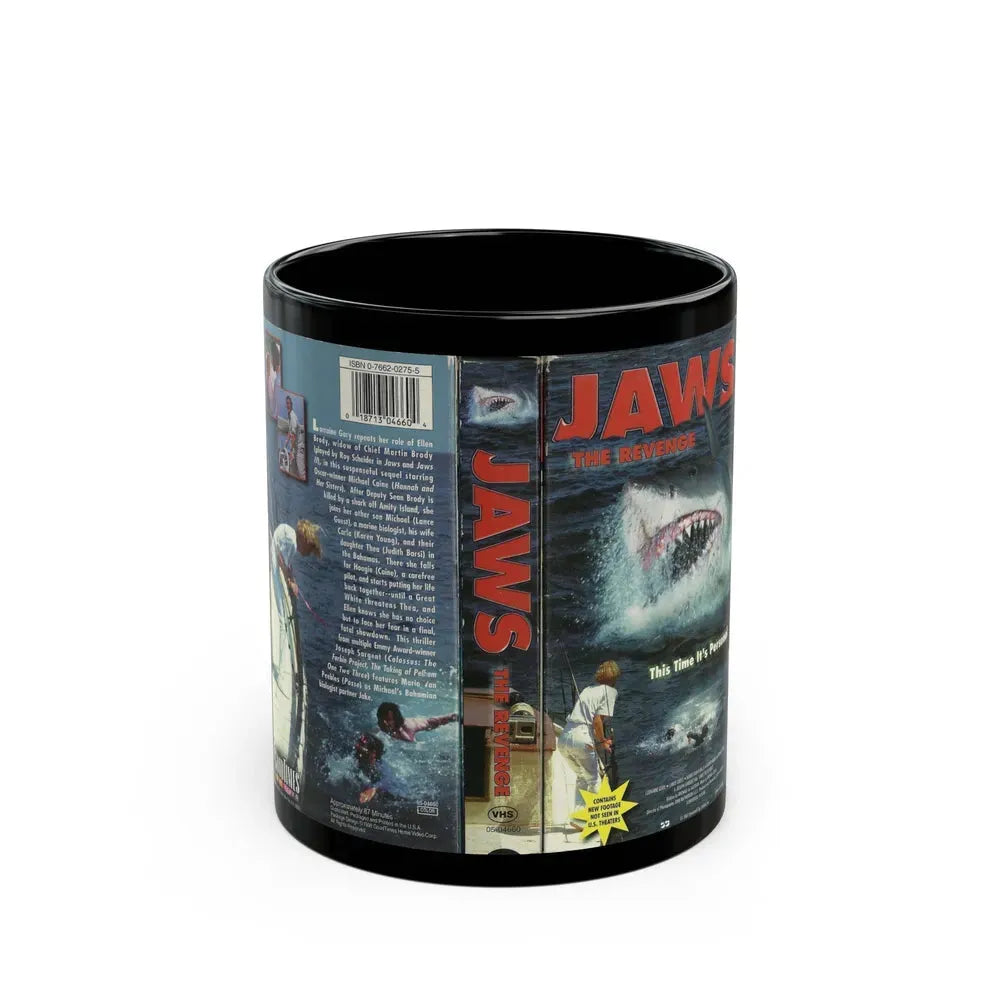 JAWS THE REVENGE (VHS COVER) - Black Coffee Mug 11oz - Go Mug Yourself