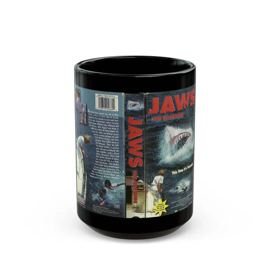 JAWS THE REVENGE (VHS COVER) - Black Coffee Mug 15oz - Go Mug Yourself