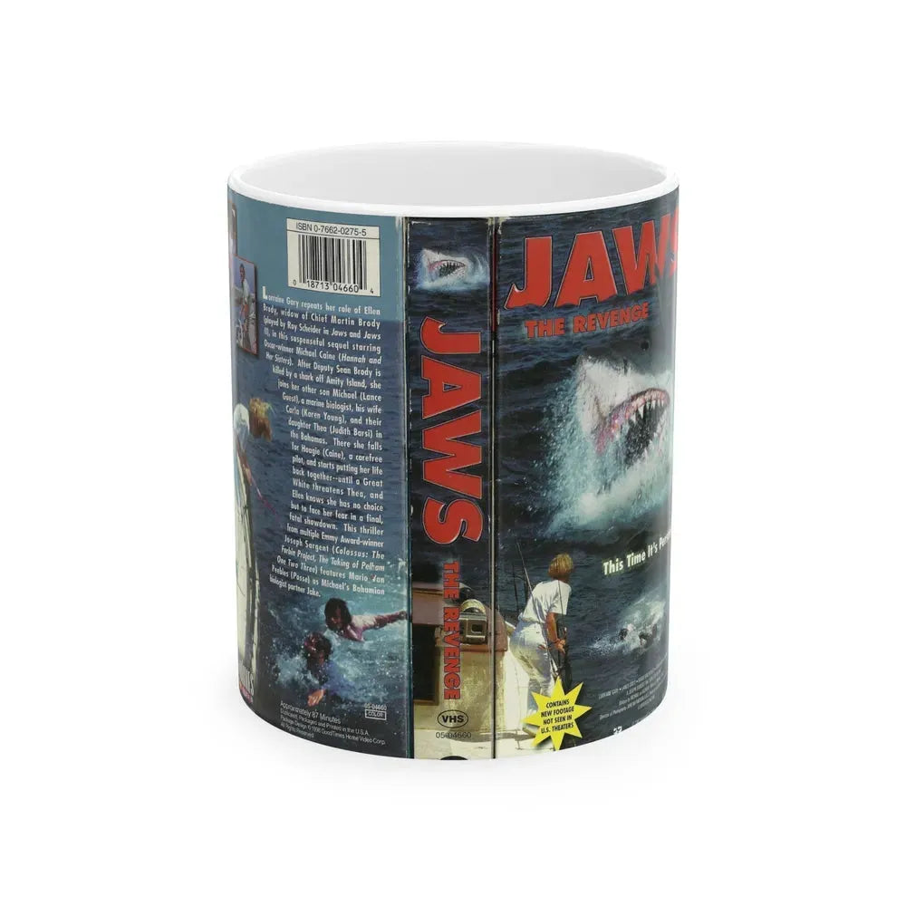 JAWS THE REVENGE (VHS COVER) - White Coffee Mug 11oz - Go Mug Yourself
