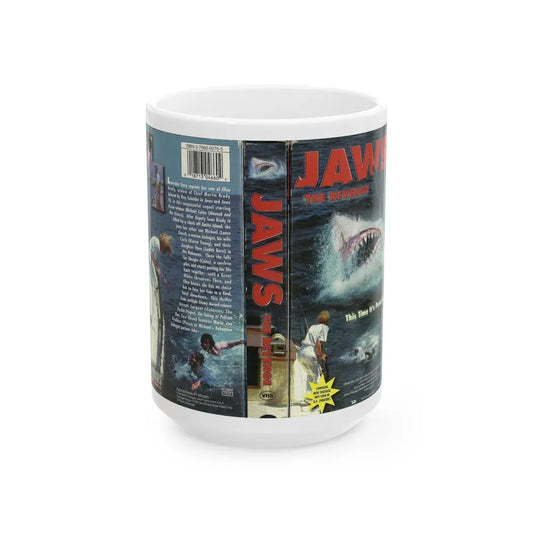 JAWS THE REVENGE (VHS COVER) - White Coffee Mug 15oz - Go Mug Yourself