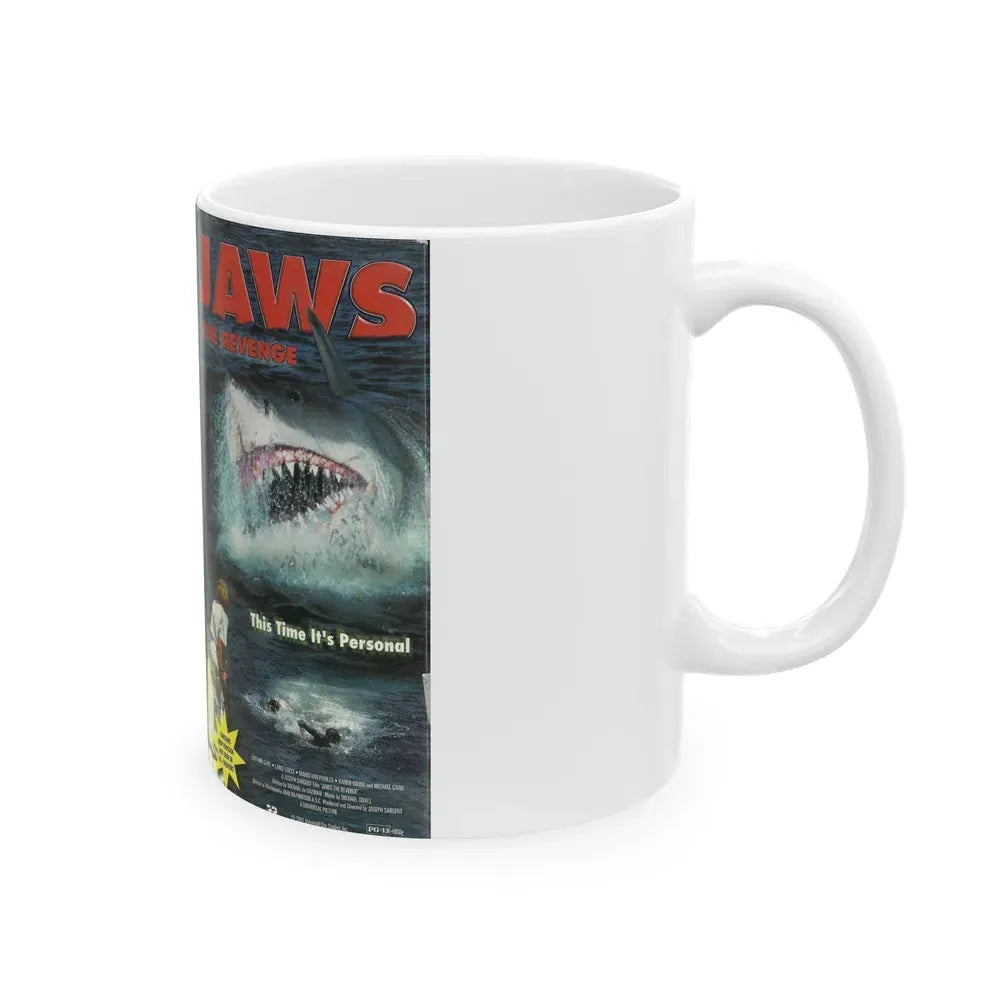 JAWS THE REVENGE (VHS COVER) - White Coffee Mug - Go Mug Yourself