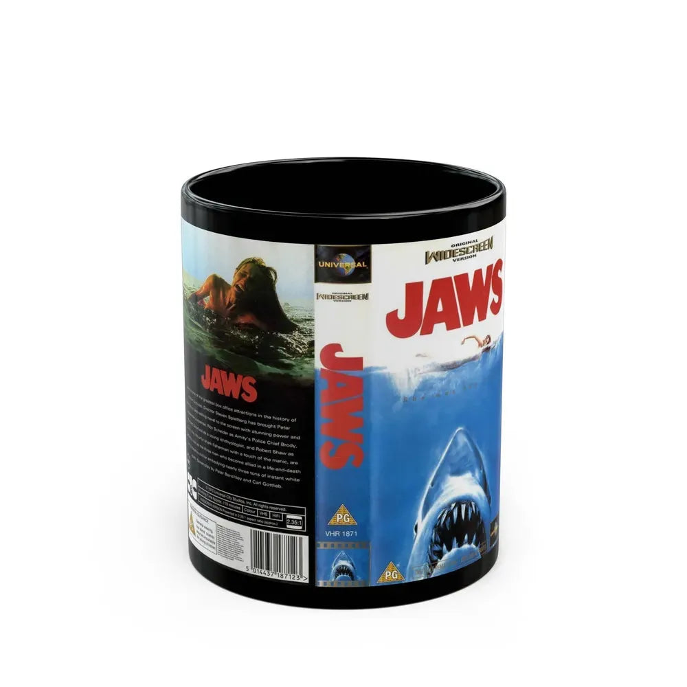 JAWS (VHS COVER) - Black Coffee Mug 11oz - Go Mug Yourself