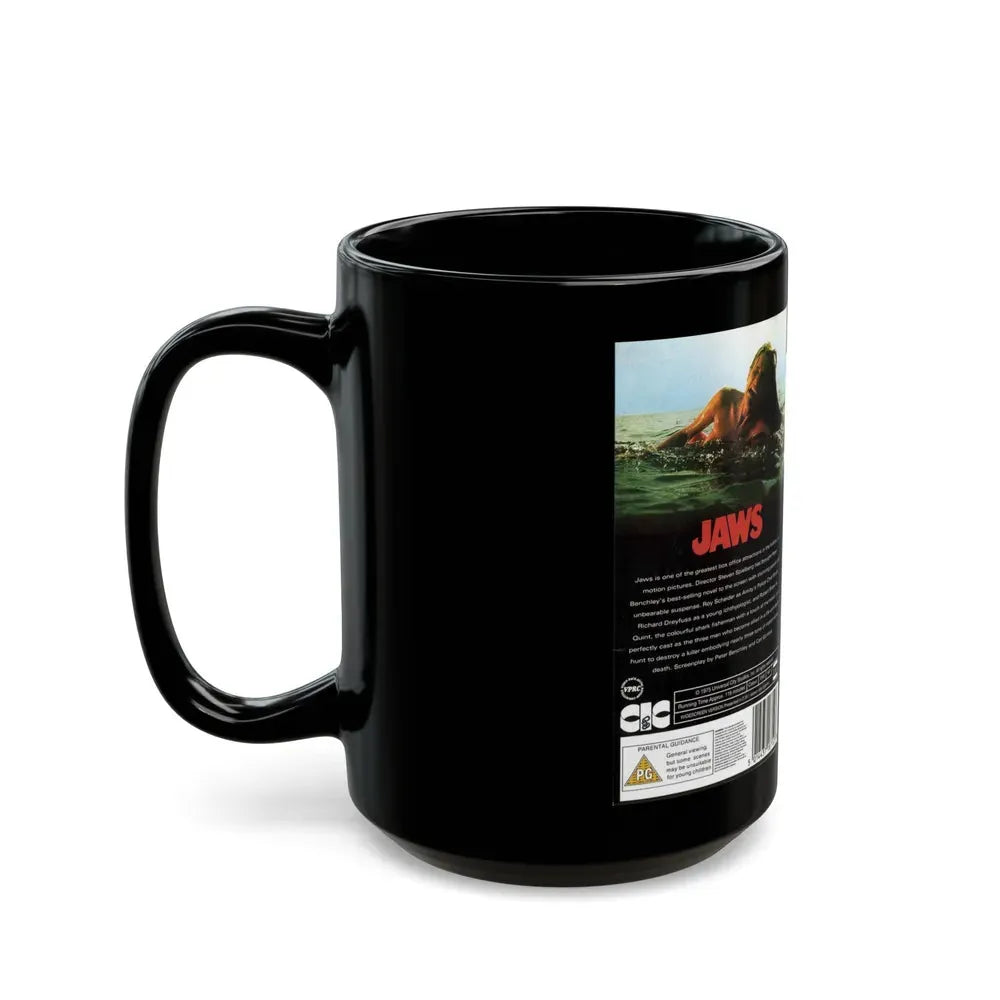 JAWS (VHS COVER) - Black Coffee Mug - Go Mug Yourself