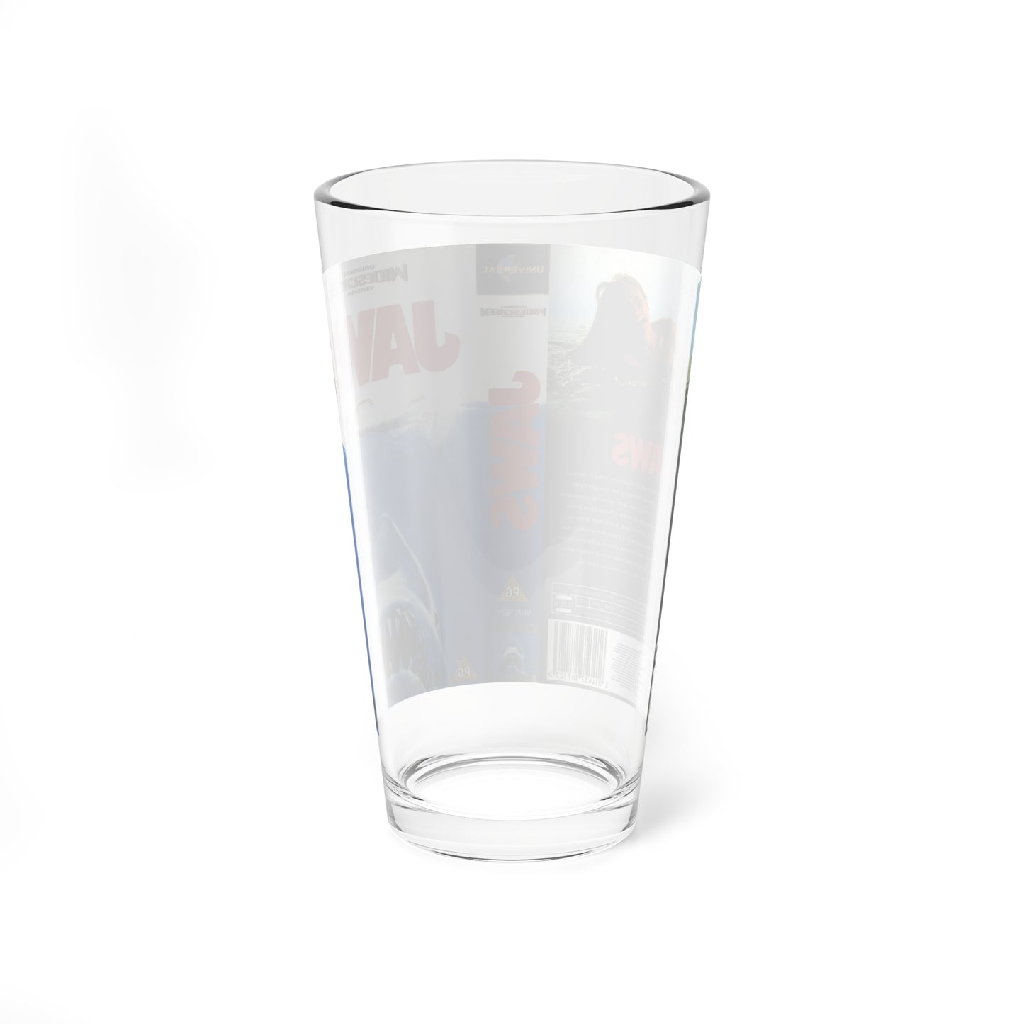 JAWS (VHS COVER) Pint Glass 16oz-Go Mug Yourself