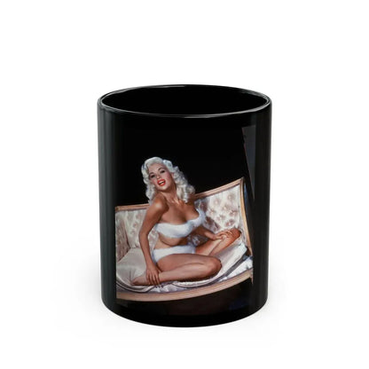 Jayne Mansfield #100 (Vintage Female Icon) Black Coffee Mug 11oz - Go Mug Yourself