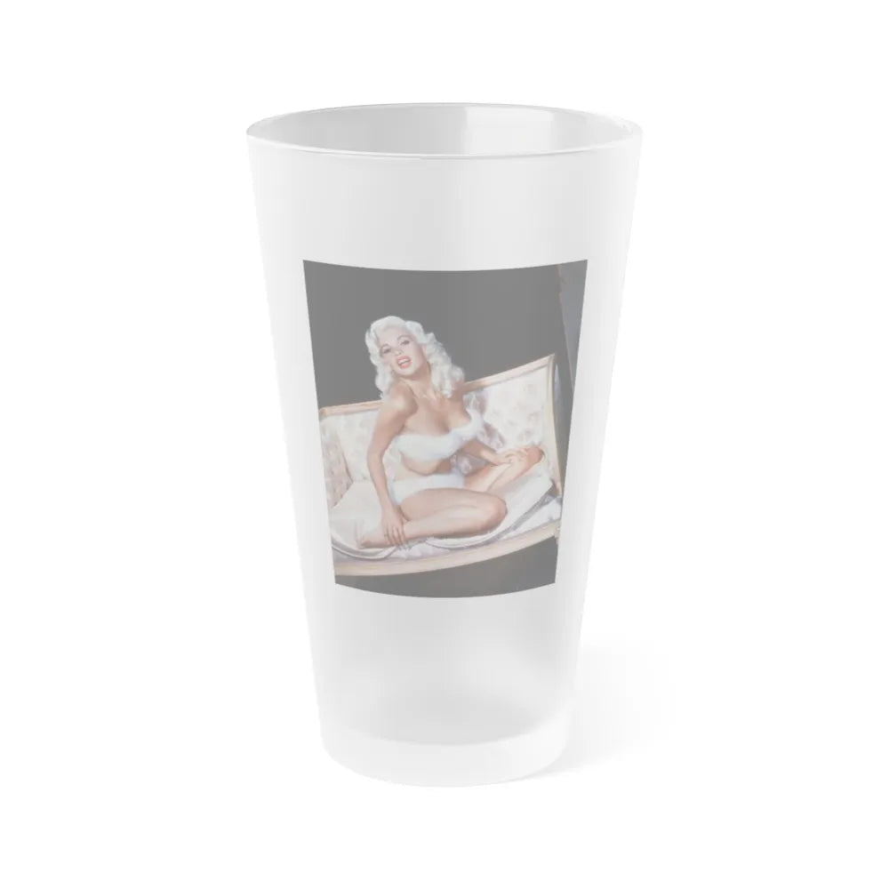 Jayne Mansfield #100 (Vintage Female Icon) Frosted Pint Glass 16oz-16oz-Frosted-Go Mug Yourself