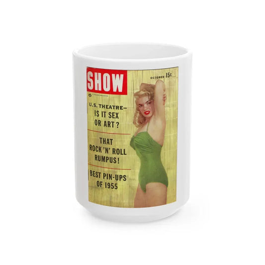 Jayne Mansfield #135 - Mag. Cover (Vintage Female Icon) White Coffee Mug 15oz - Go Mug Yourself