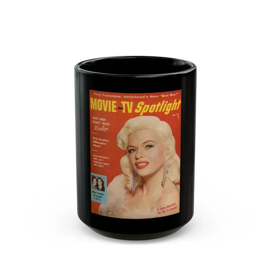 Jayne Mansfield #136 - Mag. Cover (Vintage Female Icon) Black Coffee Mug 15oz - Go Mug Yourself