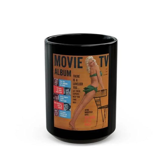 Jayne Mansfield #137 - Mag. Cover (Vintage Female Icon) Black Coffee Mug 15oz - Go Mug Yourself