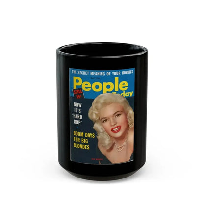 Jayne Mansfield #140 - Mag. Cover (Vintage Female Icon) Black Coffee Mug 15oz - Go Mug Yourself