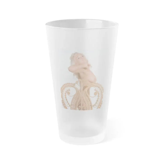 Jayne Mansfield #141 - Topless (Vintage Female Icon) Frosted Pint Glass 16oz 16oz Frosted - Go Mug Yourself