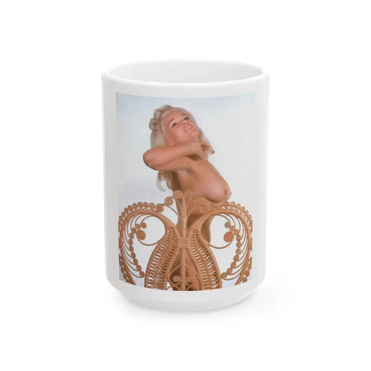 Jayne Mansfield #141 - Topless (Vintage Female Icon) White Coffee Mug 15oz - Go Mug Yourself