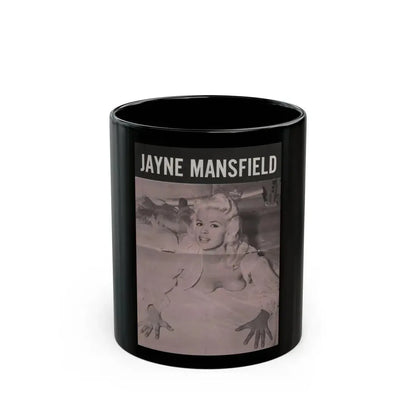Jayne Mansfield #148 - Pose! Pocket Mag. July '58 - 1 B&W Centerfold Photo (Vintage Female Icon) Black Coffee Mug 11oz - Go Mug Yourself